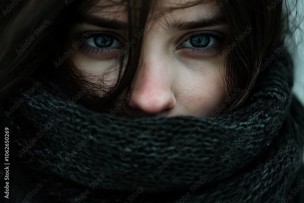 Closeup portrait of a woman face Closeup portrait of a woman face