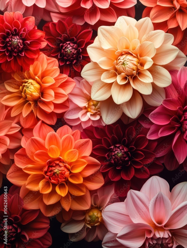 A Vibrant Bouquet of Dahlias A Vibrant Bouquet of Dahlias