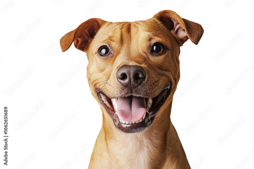 Studio portrait of smiling cute dog Studio portrait of smiling cute dog