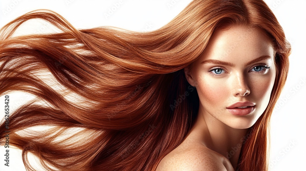 Confident Woman with Beautiful Voluminous Hair Confident Woman with Beautiful Voluminous Hair