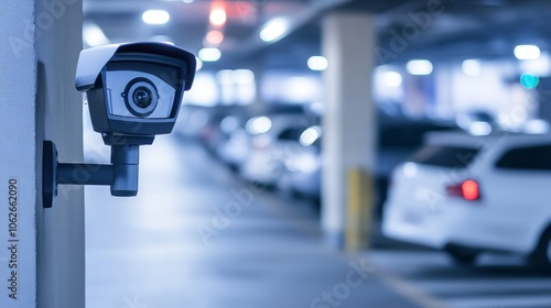 Automated car park barrier with recording cctv camera for enhanced security and access control