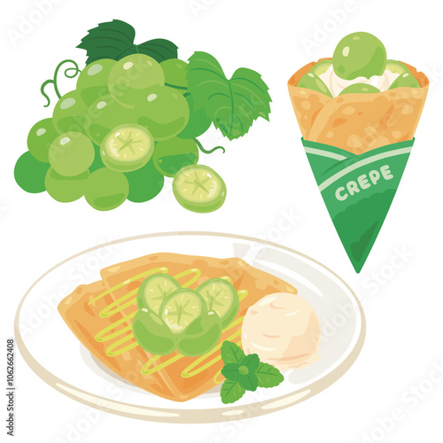 マスカットクレープセット