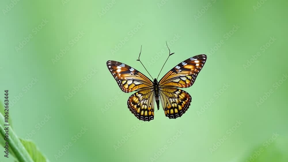 A butterfly is flying on a green screen. A butterfly is flying on a green screen.