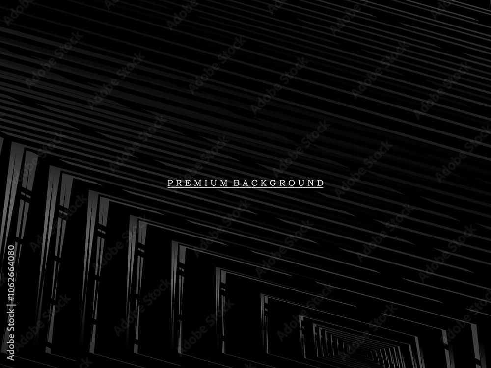 Grey line on black. Minimal design. Cover design template, business flyer layout, wallpaper. Grey line on black. Minimal design. Cover design template, business flyer layout, wallpaper.