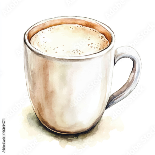 hot milk watercolor clipart illustration