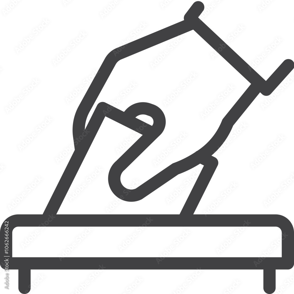 Φωτογραφία Simple put card into box outline icon on white background