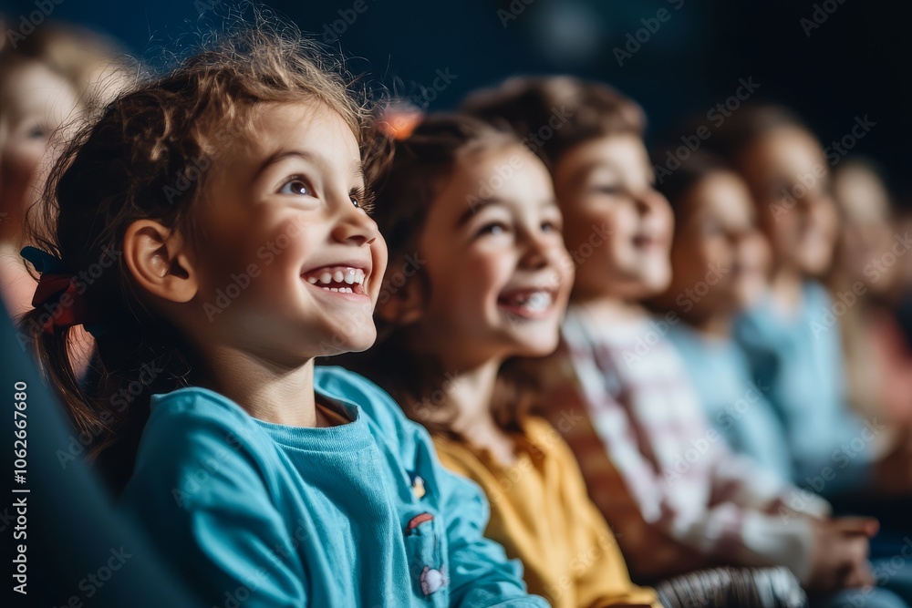 Obraz premium Smiling faces reflecting the excitement of a fun-filled concert.