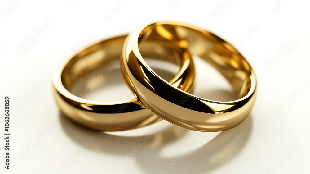 Elegant simplicity of wedding bands showcased through macro photography. Elegant simplicity of wedding bands showcased through macro photography.
