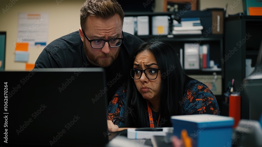 Boss standing over stressed employee, emphasizing the pressure and hierarchy in the workplace. Leadership and workplace dynamics. Boss standing over stressed employee, emphasizing the pressure and hierarchy in the workplace. Leadership and workplace dynamics.
