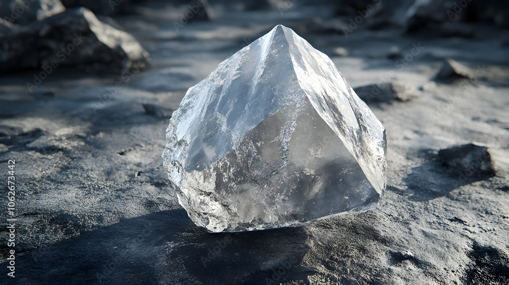 A raw, naturally formed quartz crystal with rough, uneven edges, sitting against a soft, rocky background, showcasing its organic beauty.
A raw, naturally formed quartz crystal with rough, uneven edges, sitting against a soft, rocky background, showcasing its organic beauty.