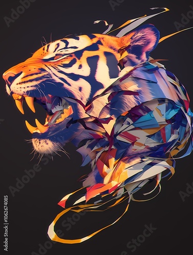 A tiger made of paper