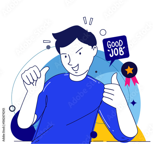 Obraz na płótnie Business goal celebrating. Celebrating success and victory. Concept of win, achievement and luck. Winners rejoicing their triumph. Modern flat design illustration w salonie