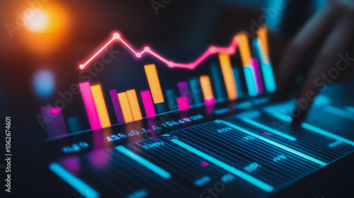 Wallpaper Mural charts and graphs with statistics to innovative analyze business potential and forecast future development of companies growth. Torontodigital.ca