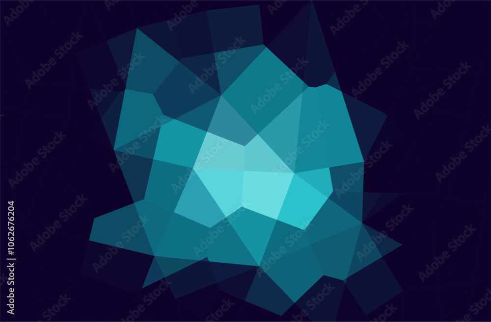 Abstract geometric pattern in teal and blue shades on a dark background. Abstract geometric pattern in teal and blue shades on a dark background.