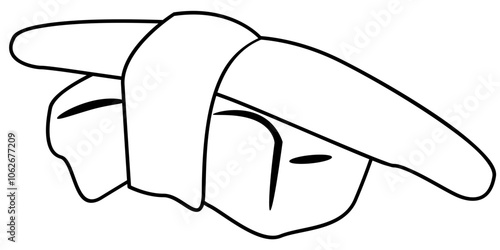 japanese food doodle element coloring page cartoon illustration