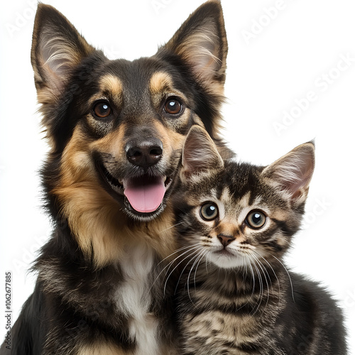 cat and puppy