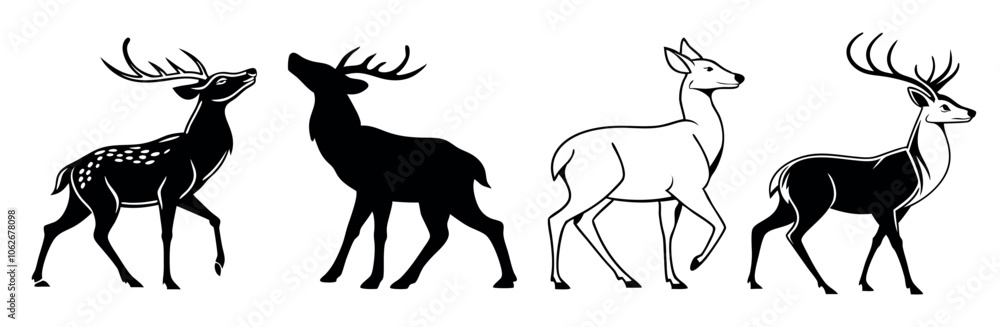Deer Silhouette Vector art Deer Silhouette Vector art