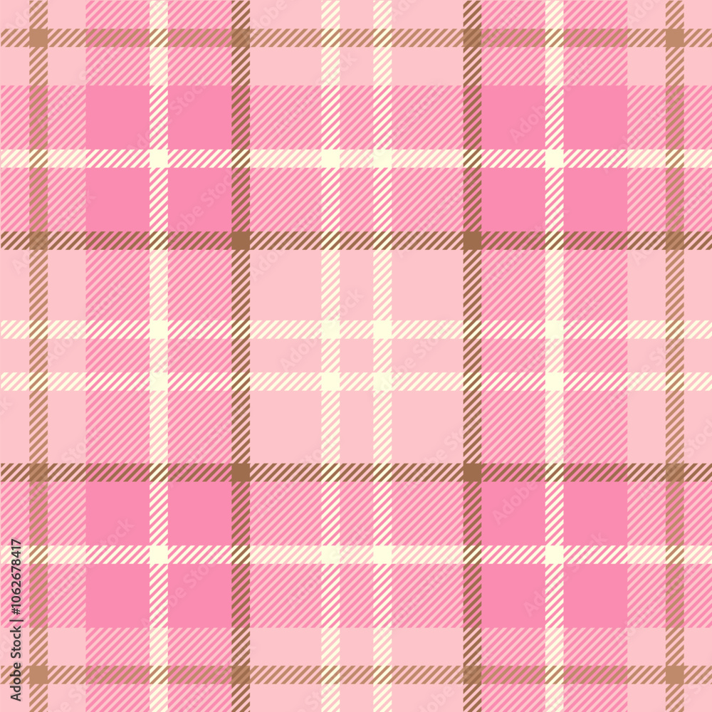 Pink Plaid Seamless Pattern Design Template Pink Plaid Seamless Pattern Design Template