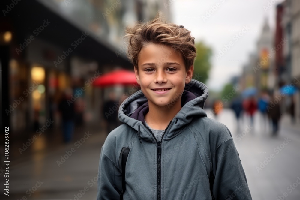Portrait of a cute little boy in the city. Outdoor shot. Portrait of a cute little boy in the city. Outdoor shot.