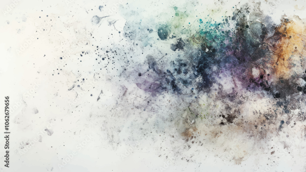 Obraz premium Abstract horizontal watercolor background. Hand drawn vector texture. Brush stroked painting pastel color watercolour