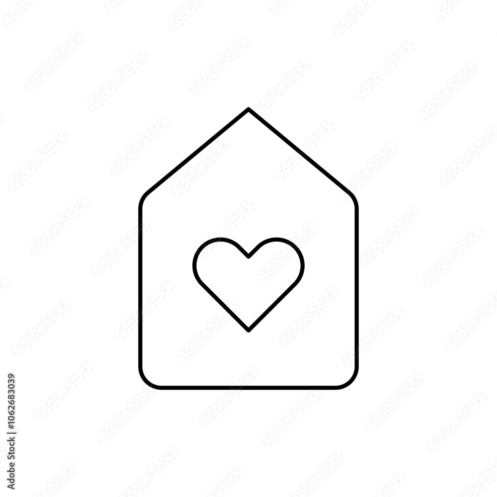Outline Icon of beloved home Outline Icon of beloved home