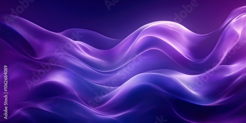 Abstract background with purple and blue colors, glowing wavy lines,