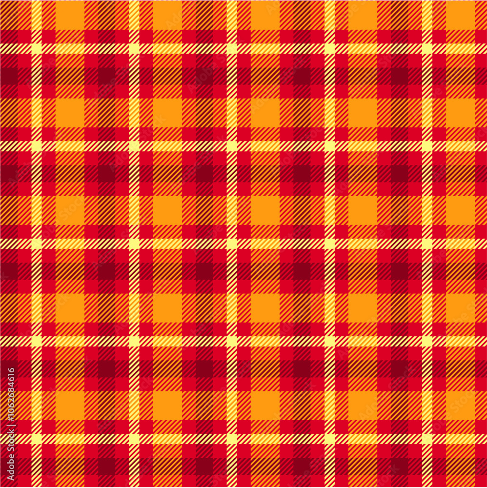 Red Plaid Seamless Pattern Design Template Red Plaid Seamless Pattern Design Template