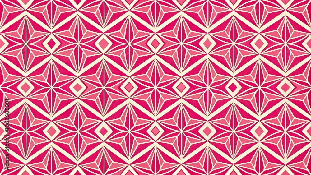 Bright and bold pink geometric pattern on a cream background, wallpaper, bold, pink, abstract, pattern Bright and bold pink geometric pattern on a cream background, wallpaper, bold, pink, abstract, pattern