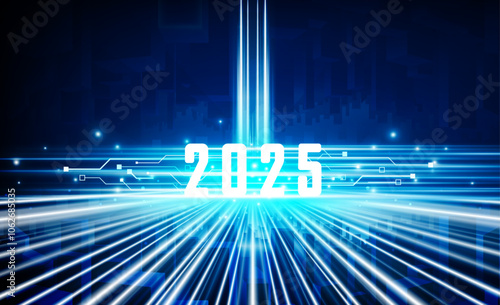 Abstract open Key Door Light out business City of New technology 2025 Hitech communication concept innovation background, vector design