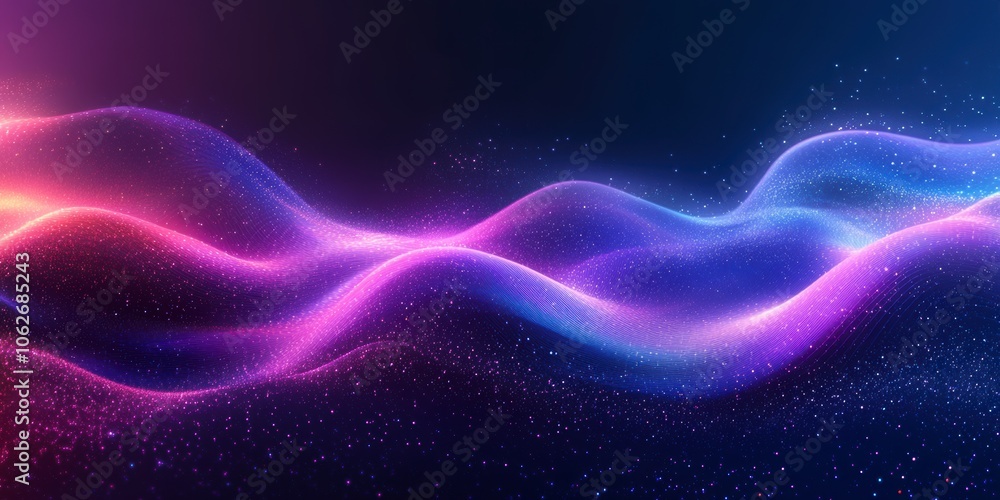 Abstract background with purple and blue colors, glowing wavy lines, Abstract background with purple and blue colors, glowing wavy lines,
