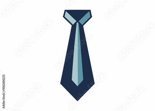  A necktie on white background vector art illustration