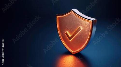 glowing shield symbolizing security and trust in digital protection