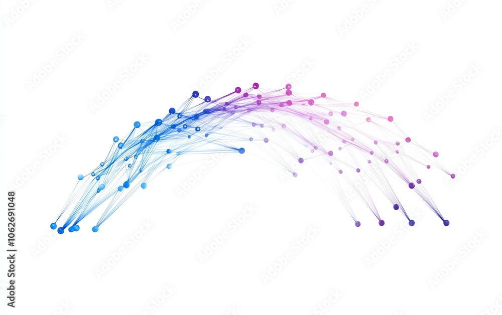 Fototapeta premium Abstract colorful lines design, white background.