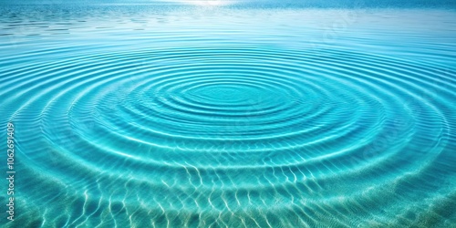 Aquamarine serene surface ripples on the water photo