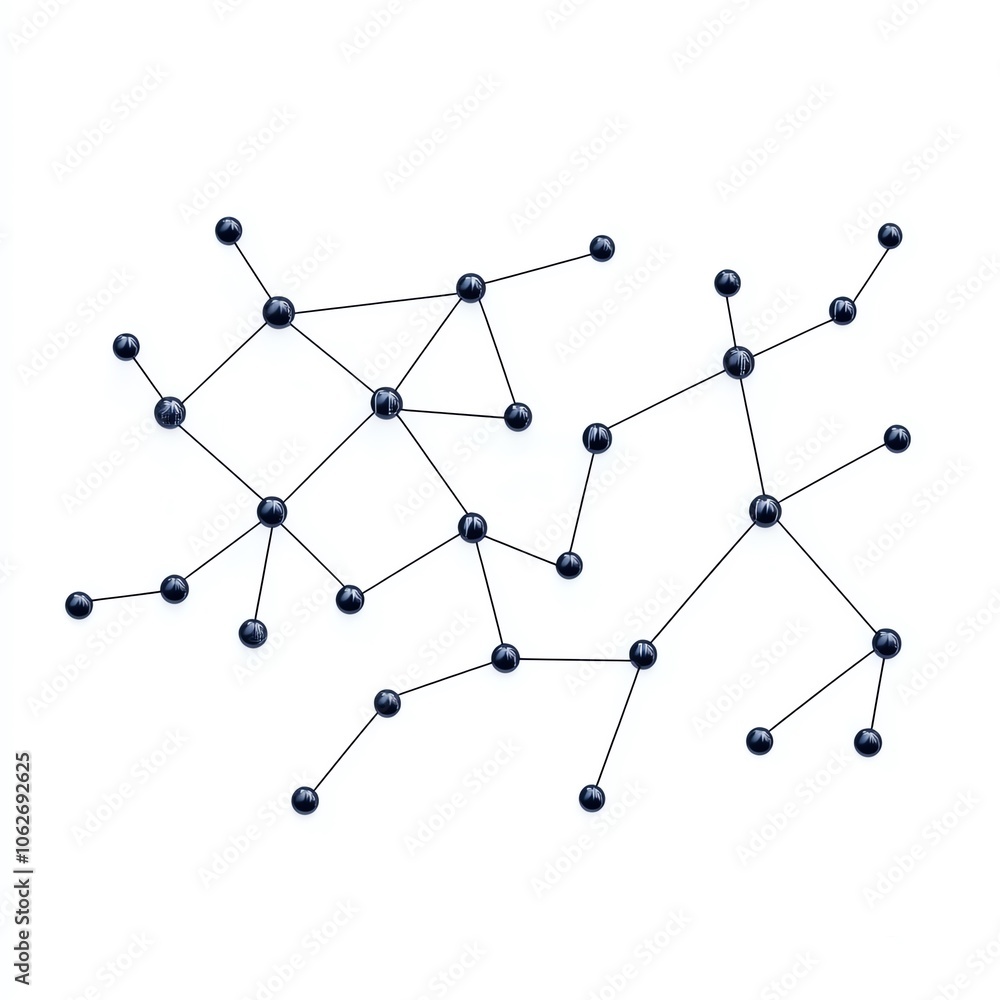 Molecular structure with interconnected atoms on a white background. Molecular structure with interconnected atoms on a white background.