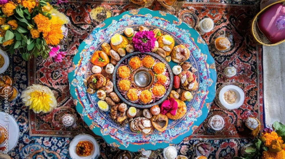 Fototapeta premium Colorful Celebration of Traditional Festive Cuisine
