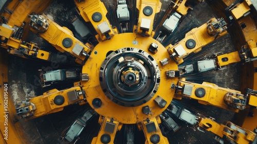 Industrial Machinery in Circular Arrangement