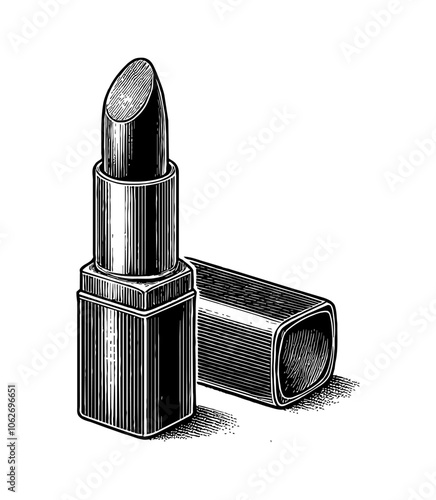 lipstick engraving black and white outline