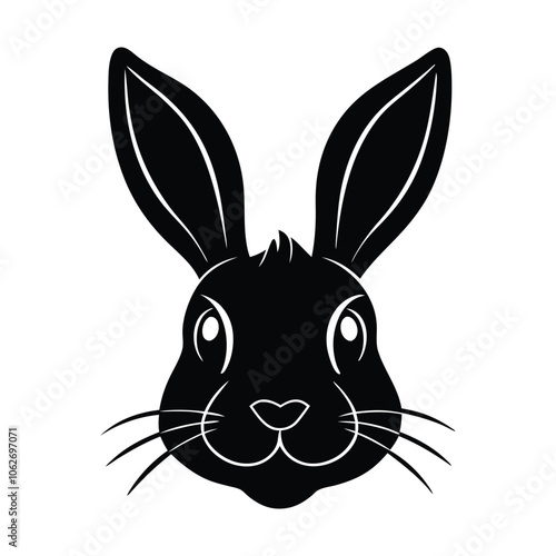 illustration of a rabbit had with white background
