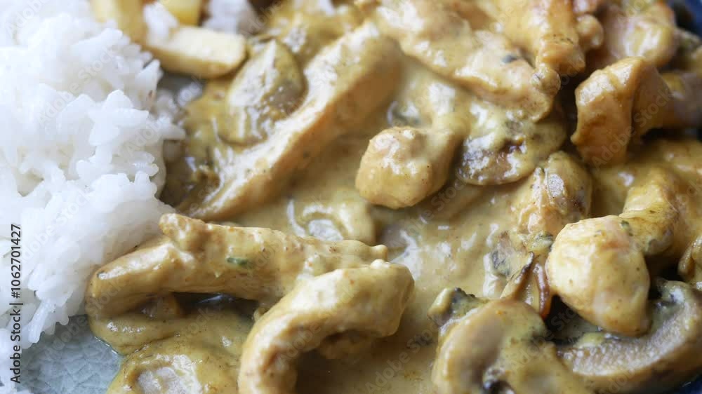 butter chicken, curry of spicy chicken with rice. butter chicken, curry of spicy chicken with rice.