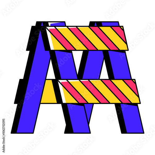 Road Barrier Illustration