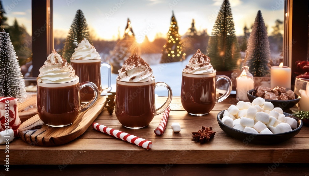 Festive Hot Chocolate Bar with Toppings Festive Hot Chocolate Bar with Toppings