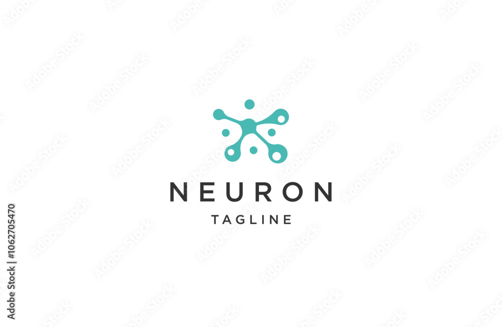 Neuron logo icon design template flat vector Neuron logo icon design template flat vector