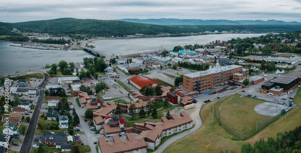 Fototapeta premium The town of Gaspé on the Gaspé Peninsula, Quebec, Canada.