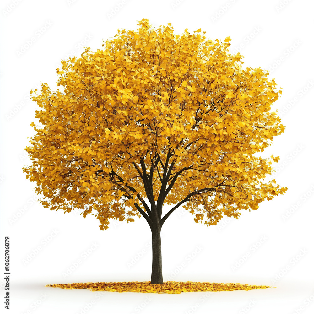 autumn tree isolated on white background autumn tree isolated on white background
