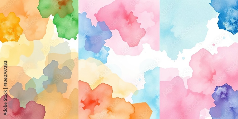 Bundle set of vibrant and artistic watercolor backgrounds in vector format for business card or flyer design, business card, watercolor, colorful Bundle set of vibrant and artistic watercolor backgrounds in vector format for business card or flyer design, business card, watercolor, colorful