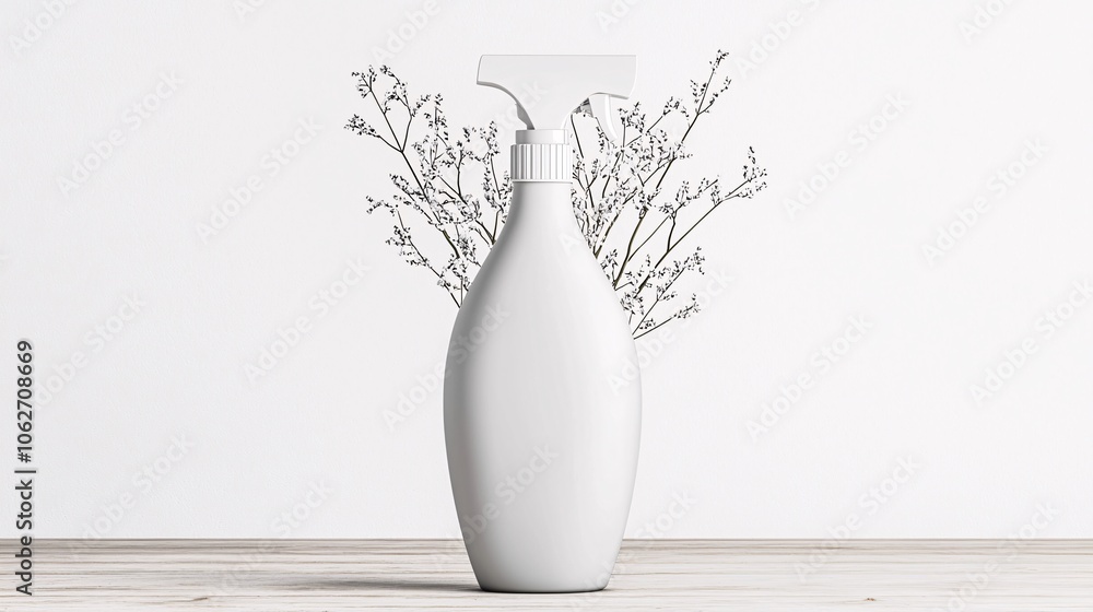 Explore the beauty of double-exposure art featuring a biodegradable cleaner bottle in a serene setting Explore the beauty of double-exposure art featuring a biodegradable cleaner bottle in a serene setting