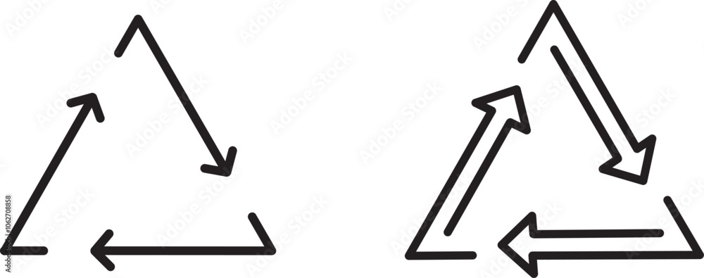 Transfer concept, exchange, rotate, flip, triangle arrow icon Transfer concept, exchange, rotate, flip, triangle arrow icon