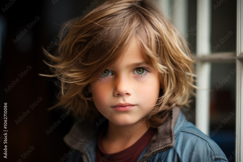 Portrait of a cute little boy with blond hair and blue eyes Portrait of a cute little boy with blond hair and blue eyes