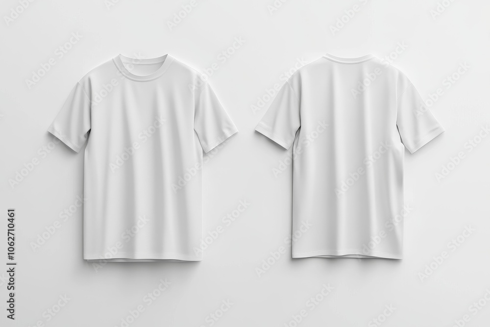 White men's classic t-shirt front and back White men's classic t-shirt front and back